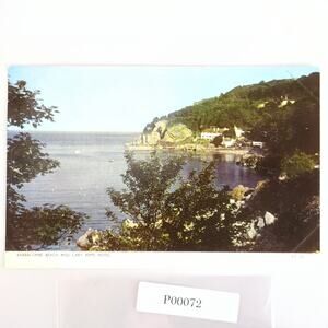 Vintage 1950s Postcard Babbacombe Beach Cary Arms Hotel Torquay Devon England